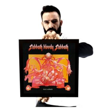 Imagem de Quadro Capa Disco Black Sabbath Bloody Sabbat Arte Moldura - Fanarte