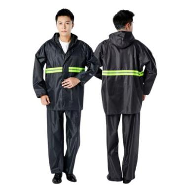 Imagem de Conjunto de Capa de Chuva para Motoboy com Capuz de Proteção Facial e 