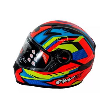 Imagem de Capacete Moto Fechado GTN Fox Laranja Viseira Cristal Inmetro Tamanho 