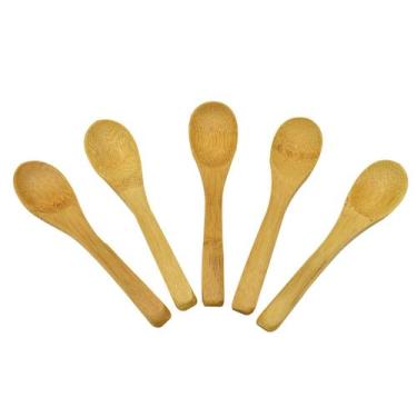 Imagem de Kit Com 5 Colher Colherzinha De Bambu Temperos Papinha - Wincy