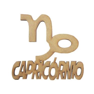 Imagem de Pacote 15 Aplique Signo Capricórnio 7x6,5 Mdf Madeira - ATACADÃO DO AR