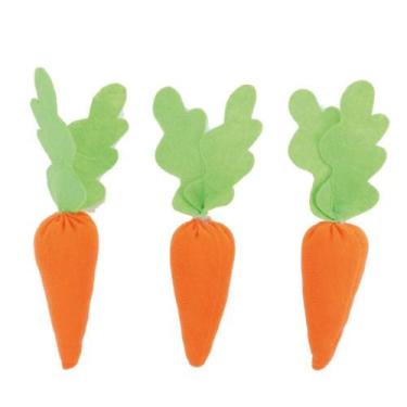 Imagem de Box de Cenourinhas Decorativas 1Un Cores Laranja 18x4 cm cada Lembranc