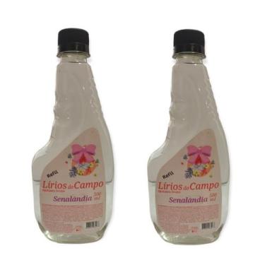 Imagem de 2 Água de Tecido Refil 500ml Facilitador Para Passar Roupa Perfumar Ma