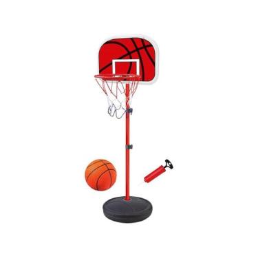 Imagem de Tabela de Basquete com Pedestal com Bola e Bomba - 202cm Dm Toys Basqu