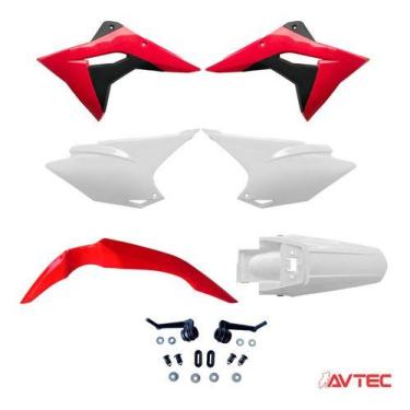 Imagem de Plastico Kit Avtec Crf 230 97/20 Pro - Vermelho/Branco