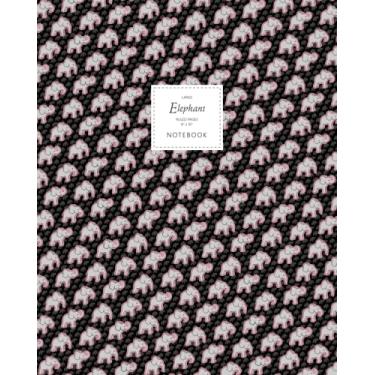 Imagem de Notebook elefante - Páginas pautadas - 8x10 - Grande: (edição rosa brilhante) Divertido caderno 192 páginas pautadas/forradas (8 x 10 pol. / 20,3 x 25,4 cm / Grande jotter)
