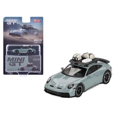 Imagem de 1:64 Diecast Model Car Compatible with Mini GT Porsche 911 Dakar Shade Green Metallic Limited Edition MGT00780