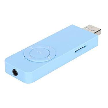 Imagem de Leitor de Música, Leitor de MP3 USB WMA Media Portátil para Ouvir Música (Azul)