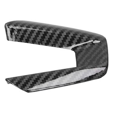 Imagem de Capa de Volante Adequada para 3 Axela/CX-4/CX-5-abs Capa de Acabamento de Volante de Carro Adesivo Moldagem Interior (fibra de carbono preto brilhante)