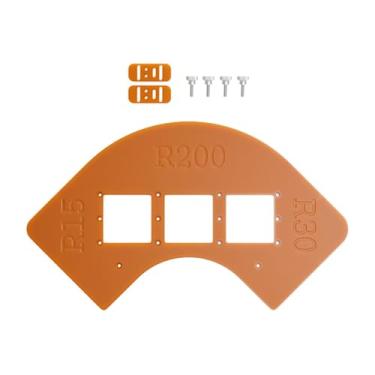 Imagem de Generic Ferramenta de marcenaria com gabarito de raio Ferramenta de corte portátil reutilizável Alta dureza para cantos lisos Modelo de canto redondo versátil, Style a