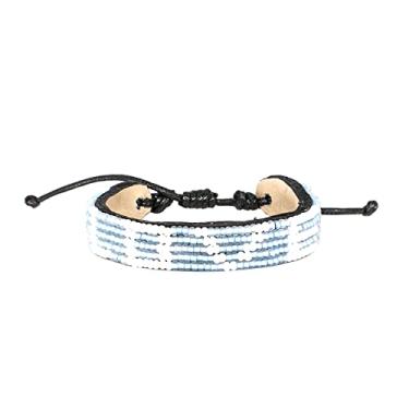 Imagem de Ubuntu Life Pulseira de couro com contas Love – Pulseira de contas de vidro feita à mão com fecho deslizante e couro legítimo, pulseiras Boho empilháveis para mulheres e homens, One Size, Couro, Sem