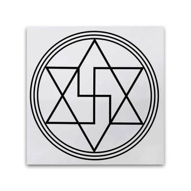 Imagem de Placa Gráfico Radiestesia Radiônica Pvc 15x15 Selo Salomão
