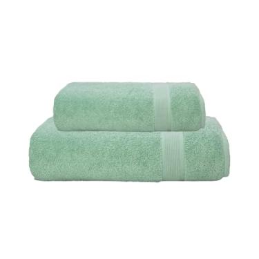 Imagem de Kit Jogo Toalhas Banho e Rosto, 02 Pe�as, �cone - Camesa, 100% Algod�o Premium, Alta Absor��o, Toque Extra Macio Luxo, 500 g/m� - ALTIHAUS (Piscina)