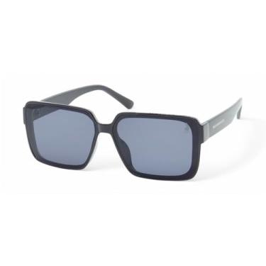 Imagem de Óculos de Sol Polo London Club, Lente Proteção UV400 e design Oversized quadrado - Kit contém Case Couro ECO (Preto)