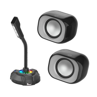 Imagem de Kit Alto Falante 2.0 para PC + Microfone para Desktop - HP