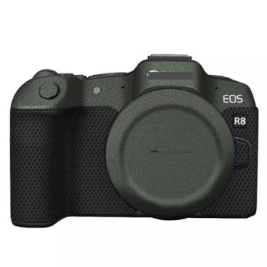 Imagem de Película protetora de vinil para câmera mirrorless com textura premium ultrafina para Canon EOS R8 EOSR8 (couro verde)