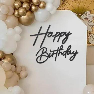 Imagem de Sinal de Aniversário Feliz Aniversário Mastron - Letras em Feltro Pret