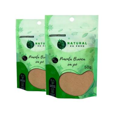 Imagem de Pimenta Branca  em Pó Premium Qualidade Superior Kit 2 Pouch 50g  - Na