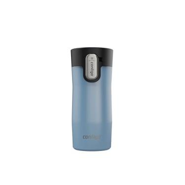 Imagem de Contigo AUTOSEAL West Loop Caneca de viagem de aço inoxidável isolada a vácuo com tampa de fácil limpeza, 340 g, pérola fosca glaciar