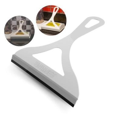 Imagem de Rodinha de Pia Pequeno de Plástico Preto ou Branco Rodo Vidro Banheiro