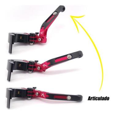 Imagem de Manete Esportivo Extensível Kawasaki Zx 10r Zx10r - Stark Race, Vermel