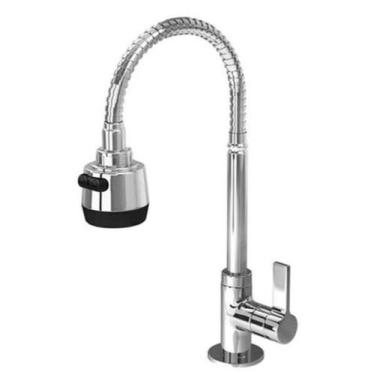 Imagem de Torneira cozinha Gourmet Flexível  Mesa Bancada 1/4 volta Cromo - SHOP