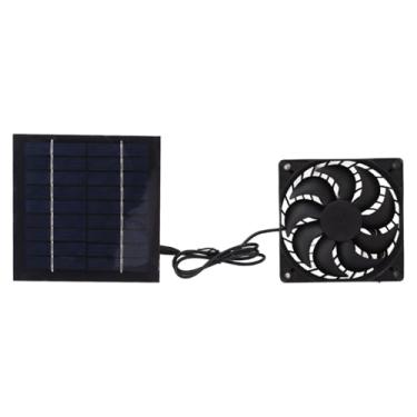 Imagem de Ventilador de painel solar de 10 W, kit de ventilador movido a energia solar, ventilador movido a energia solar para estufas pequenas, galpões de ventilação