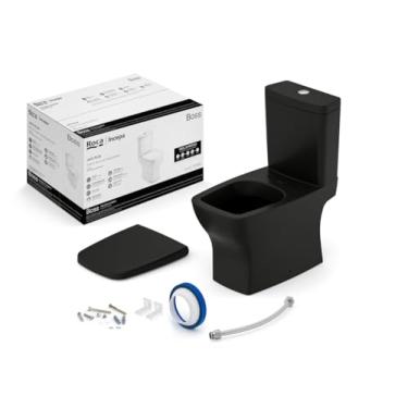 Imagem de Kit de Bacia com Caixa Assento Termofixo com Queda Amortecida e Complementos de Instalação Boss