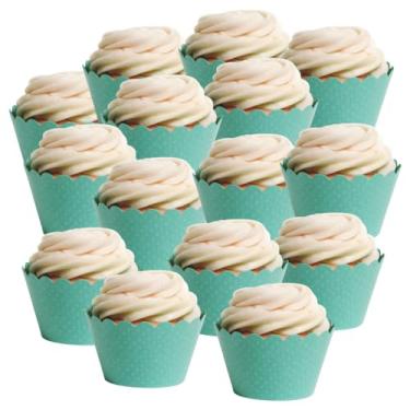 Imagem de Dress My Cupcake Embalagem de cupcake azul água diamante padrão, conjunto de 50