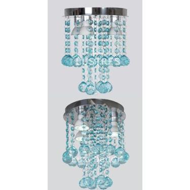 Imagem de Kit Lustres Para Quarto Sala Lavabo Base De Inox Vai Montado - LUZ DEC