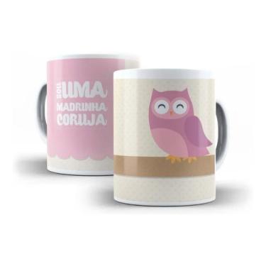 Imagem de Caneca Porcelana Sou Uma Madrinha Coruja Presente Dinda - Villa Caneca