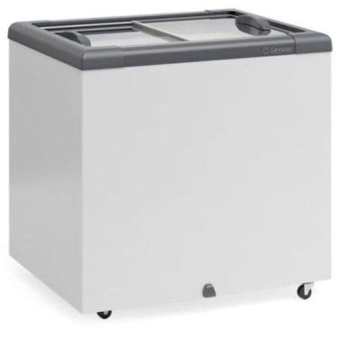 Imagem de Freezer Plano Vidro Reto Deslizante Com Led Ghd200l Gelopar Expositor 210 Litros Cinza 110v