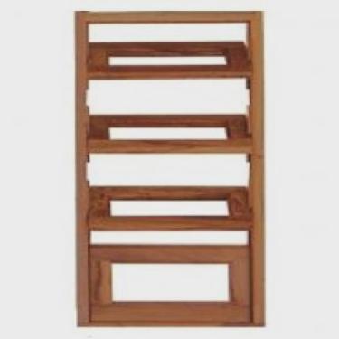 Imagem de Vitrô Capelinha Basculante de Madeira Imbuia Reto 45 x 1,40 Rodam Natural