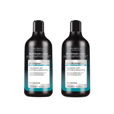 Imagem de Shampoo E Condicionador Niacinamida 360º Reabilitação