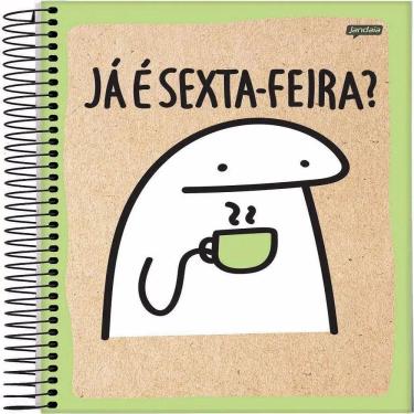 Imagem de Caderno Espiral Universitário 10 Matérias Flork 160 Folhas Jandaia Capa Dura
