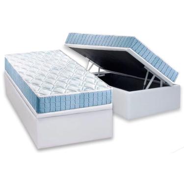 Imagem de Conjunto Box Baú Solteiro: Colchão Espuma D Angelis Anjos D20 Querubim + Base crc Coura...