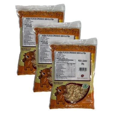 Imagem de Kit 3X: Aveia Em Flocos Grossos Sem Glúten Tainá Alimentos