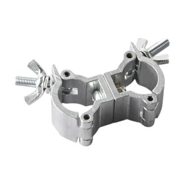 Imagem de Amagogo Acessórios para estágio de pinça leve de palco Luzes de estágio leves Grept para concerto para iluminação de DJ DJ CLAMP LIGHT, Gancho Duplo Prateado