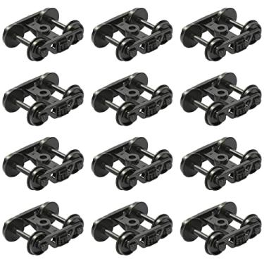 Imagem de 12 peças modelo de trem de vagão com rodas de plástico escala 1:87 HO 84 cm acessórios ferroviários modelo (estilo C)