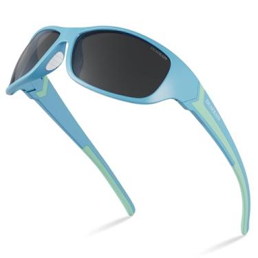 Imagem de DEAFRAIN Óculos de sol esportivos polarizados para homens e mulheres, dirigir, pescar, ciclismo, corrida, golfe, óculos de proteção UV400