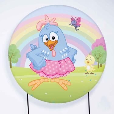 Imagem de Painel de Festa Redondo de 1,80m Galinha Pintadinha - Fera Print