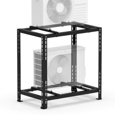 Imagem de Powrocket Mini suporte de chão dividido para mini bomba de calor de ar condicionado dividido sem dutos, suportes de solo de dois níveis para 9.000-18.000 BTU, até 217.7 kg, mini suporte condensador