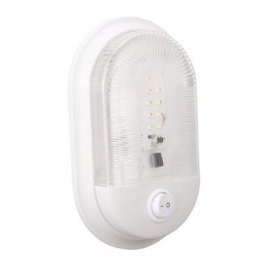 Imagem de 720LM Single Dome RV Lâmpada de Teto, 24 LEDs SMD, Interruptor, 4000-4500K Branco, 10-24V, para Trailer Campista