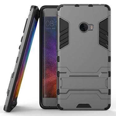 Imagem de Capa para Xiaomi Mi Note 2 (5,7 polegadas) 2 em 1 à prova de choque com recurso de suporte, capa protetora híbrida de camada dupla Armor Defender (cinza)