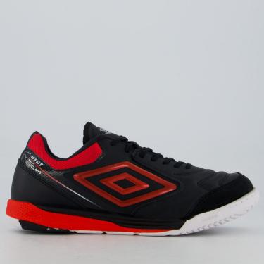 Imagem de Chuteira Umbro Adamant Master Class Pro Bump Futsal Preta e Vermelha  masculino