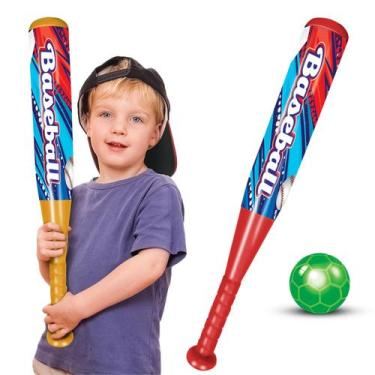 Imagem de Brinquedo Taco De Baseball Infantil Com Bola Divertido Esporte Ao Ar L