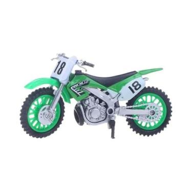 Imagem de Motocicleta de Motocross em Liga Metálica - Modelo 1:18 para Decoração