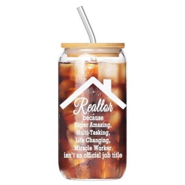 Imagem de Muzuis Presentes de corretor de imóveis para mulheres, presente de encerramento para corretores de imóveis, presentes para corretores de imóveis, Everything I Touch Turns to Sold - Copo de vidro de