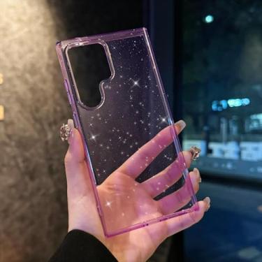 Imagem de MVVKKY Para S24 Ultra Cases Homens Mulheres Glitter Phone Case Transparente Acrílico Capa (Para S24 Ultra/Purple DanKe)