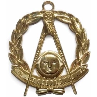 Imagem de Joia Masonic Regalia Grand Lodge – Joia de colar de corrente do ex-mestre oficial – joia de ouro, Standard, Latão, Sem Pedra Preciosa